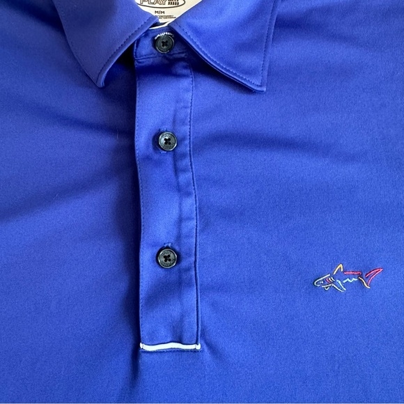 Greg Norman Collection Blue Polo Shirt - Picture 3 of 10
